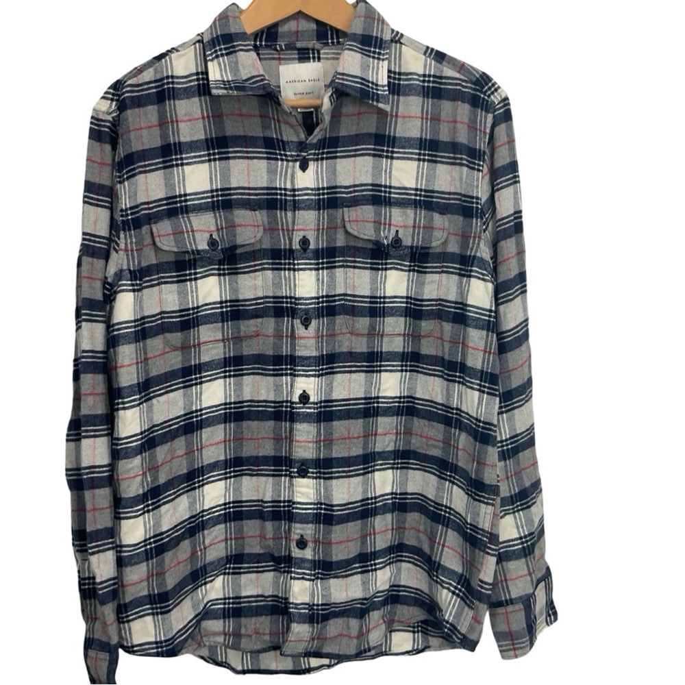 American Eagle Super Soft Men’s Flannel Shirt Size M New With Tags